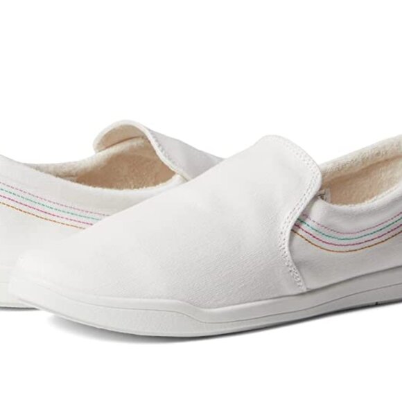 Vionic Beach Womens Marshall Canvas Laceless Slip-on Sneakers White Womens Size - Picture 1 of 12
